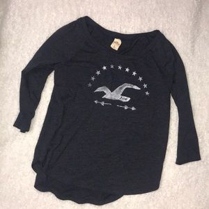 Hollister woman large blue t-shift